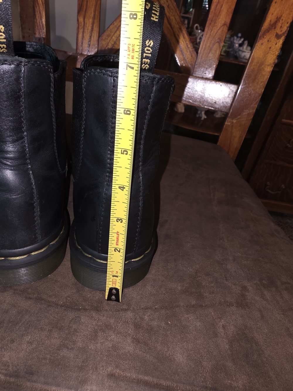 Dr. Martens 2976 Women's 8 Smooth Leather Chelsea Black Boots Docs Doc Marten - Picture 16 of 16